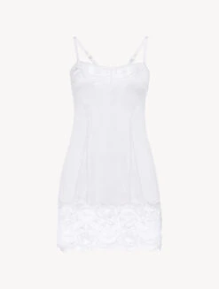 Nuisette Courte En Dentelle Blanche-Nuisettes-BRIGITTA
