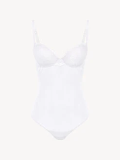 Body En Dentelle Blanc-Bodys & Bustiers-BRIGITTA