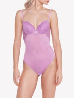 Body En Dentelle Lilas-Bodys & Bustiers-BRIGITTA