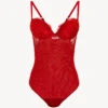 Body En Dentelle Rouge-Bodys & Bustiers-BRIGITTA