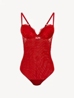 Mode Lingerie Boutique 13 Body En Dentelle Rouge-Bodys & Bustiers-BRIGITTA