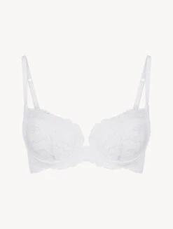 Soutien-gorge Corbeille En Dentelle Blanc-Avec Armatures-BRIGITTA