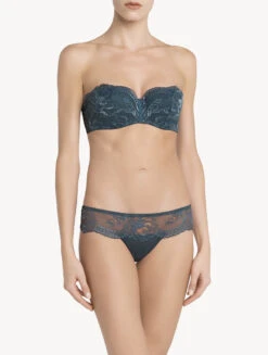 Soutien-gorge Bandeau En Dentelle Bleu Foncé-Rembourré-BRIGITTA -Mode Lingerie Boutique CFIPLM004888 BLN197 3 14650.1593123867