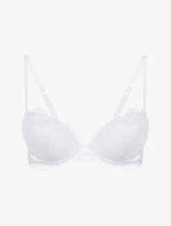 Soutien-gorge Push-up En Dentelle Blanc-Rembourré-BRIGITTA