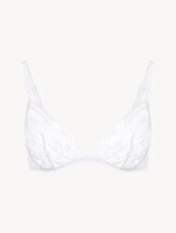 Soutien-gorge Sans Armatures En Dentelle Blanc-Triangle-BRIGITTA