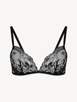 Soutien-gorge Sans Armatures En Dentelle Noir-Triangle-BRIGITTA
