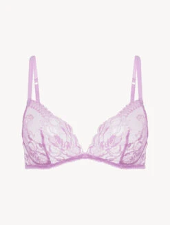 Soutien-gorge Sans Armatures En Dentelle Lilas-Triangle-BRIGITTA