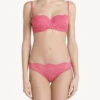 Slip Brésilien En Dentelle Rose Orchidée-Tanga-BRIGITTA