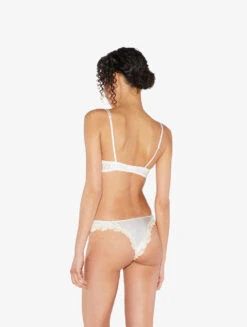 Soutien-gorge Triangle En Soie Blanche Rehaussée De Guipure «frastaglio» Ivoire-Triangle-MAISON -Mode Lingerie Boutique CFIPLM005158 NA0231 2 21323 17696.1651758977