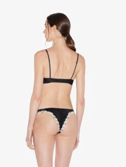 Soutien-gorge Triangle En Soie Noire Rehaussée De Guipure «frastaglio» Ivoire-Triangle-MAISON -Mode Lingerie Boutique CFIPLM005158 NR0202 2 20727 70684.1651758980
