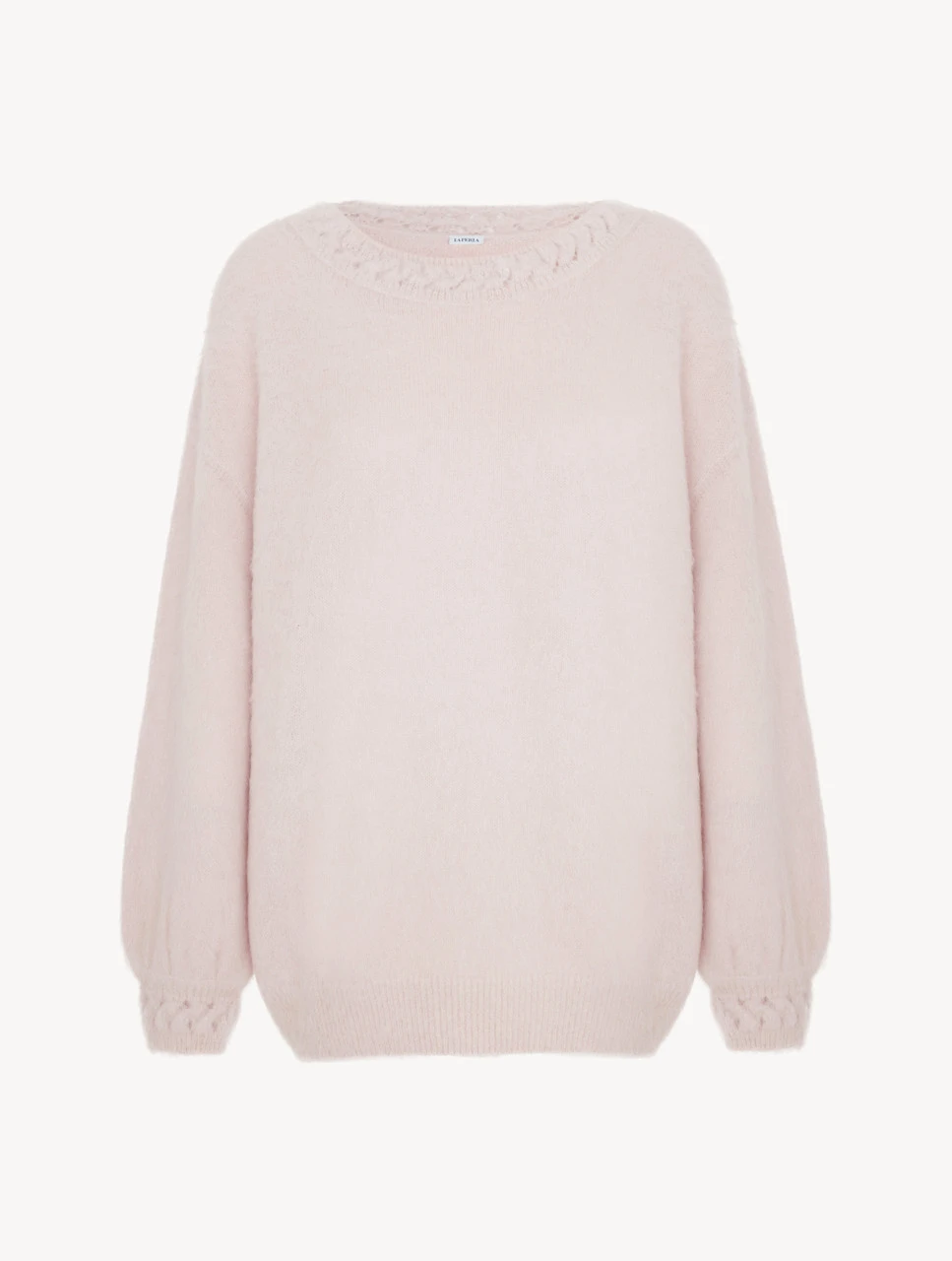 Pull En Laine D'alpaga Mélangée De Couleur Rose Poudré-Loungewear-FLUFFY COCOON 1 Pull En Laine D'alpaga Mélangée De Couleur Rose Poudré-Loungewear-FLUFFY COCOON