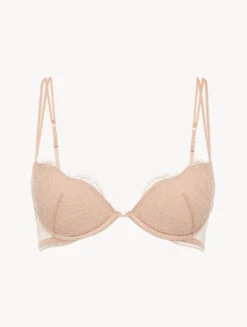 Soutien-gorge Push-up Beige Clair Avec Dentelle-Rembourré-SPELL ON YOU