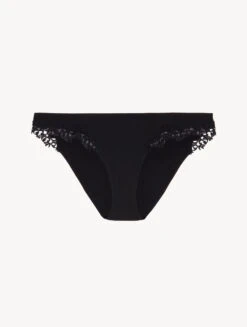 Slip Taille Basse Avec Macramé Noir-Tanga-PETIT MACRAME