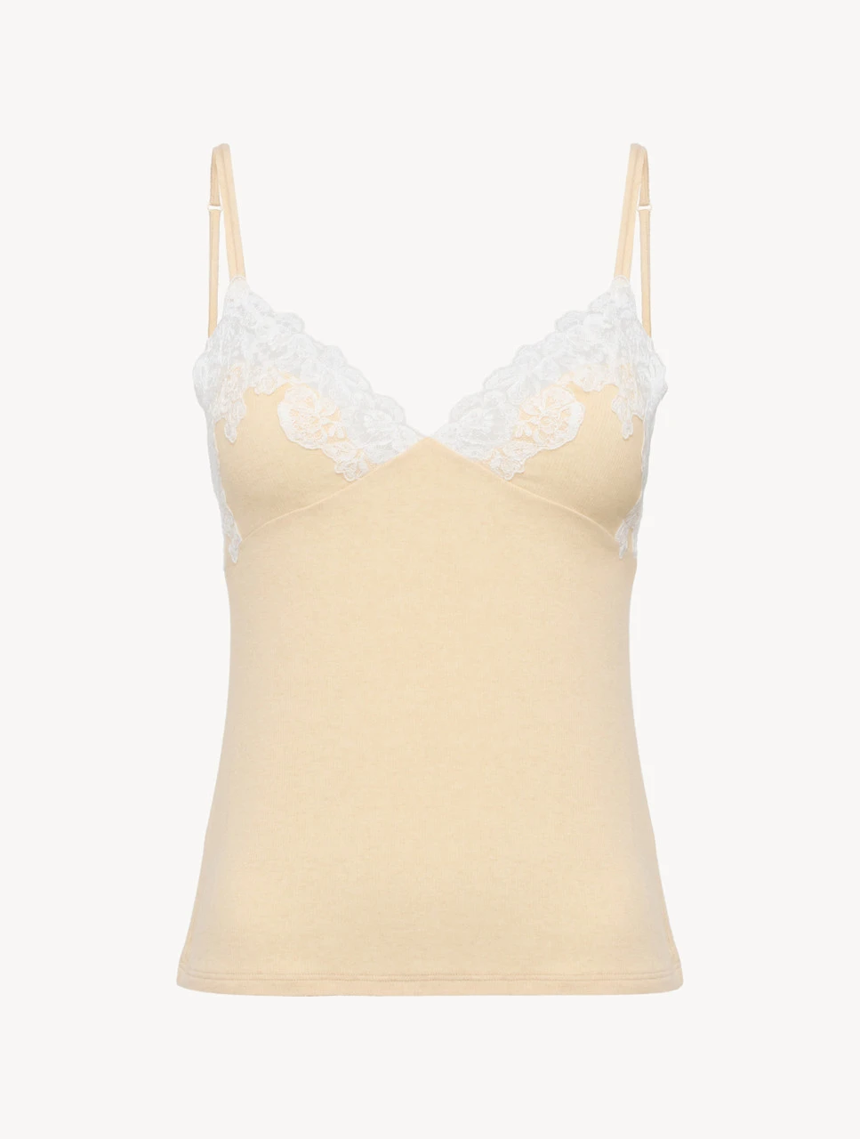 Débardeur Côtelé En Cachemire Mélangé Dans La Nuance Halo Rehaussé De Guipure « frastaglio »-Pyjamas-ANGEL KISS 1 Débardeur Côtelé En Cachemire Mélangé Dans La Nuance Halo Rehaussé De Guipure « frastaglio »-Pyjamas-ANGEL KISS