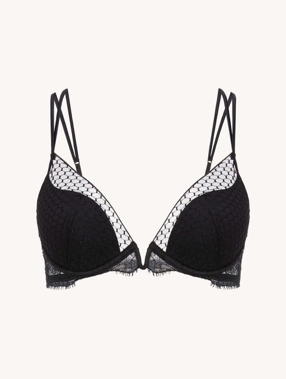 Soutien-gorge Push-up à Armatures Avec Dentelle Leavers-Rembourré-HONEYCOMB SHADOWS 1 Soutien-gorge Push-up à Armatures Avec Dentelle Leavers-Rembourré-HONEYCOMB SHADOWS