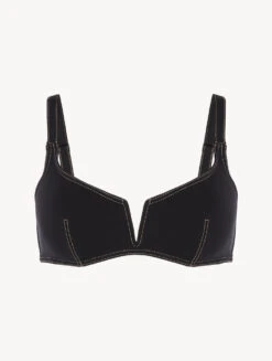 Soutien-gorge De Bain Triangle Noir-Bikinis-WHEN SUMMER COMES