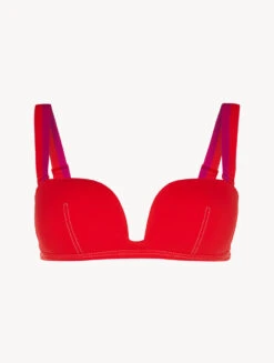 Soutien-gorge De Bain Bandeau Rouge-Bikinis-WHEN SUMMER COMES