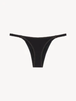 Bas De Maillot De Bain Tanga Noir-Bikinis-WHEN SUMMER COMES