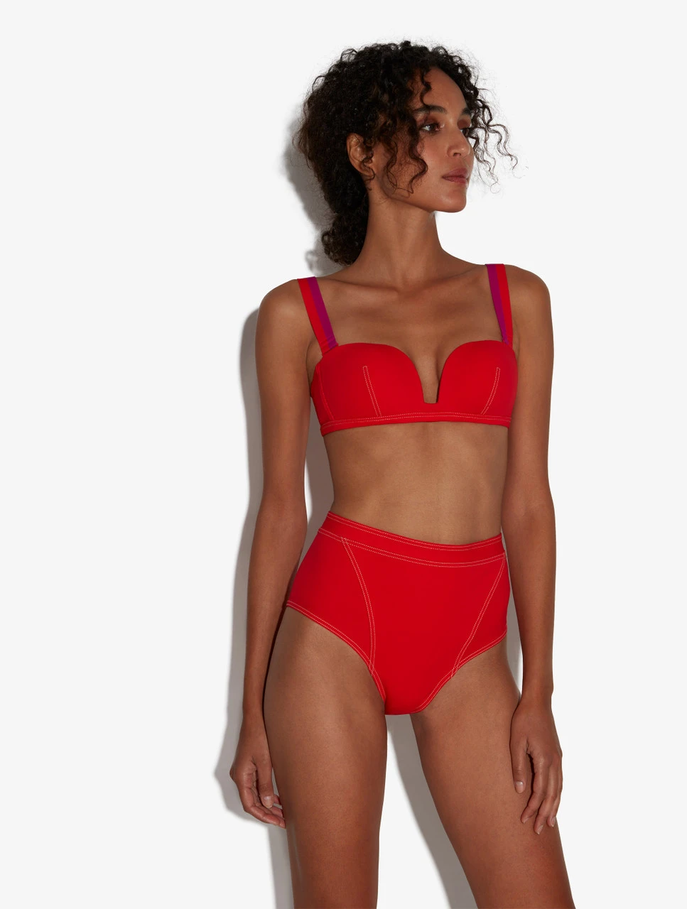 Bas De Maillot De Bain Taille Haute Rouge-Bikinis-WHEN SUMMER COMES 2 Bas De Maillot De Bain Taille Haute Rouge-Bikinis-WHEN SUMMER COMES – Image 2