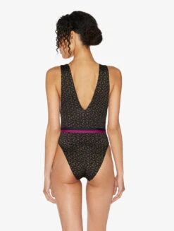 Maillot De Bain Une Pièce Avec Ceinture Vert Foncé Et Noir-Maillots De Bain-SUMMER WINDS -Mode Lingerie Boutique CFIPLM0059200 VRW170 2 02692 32052.1652863805