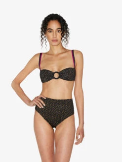 Bas De Maillot De Bain Taille Haute Avec Ceinture Vert Foncé Et Noir-Bikinis-SUMMER WINDS -Mode Lingerie Boutique CFIPLM0059230 VRW170 3 19455 09479.1652863807