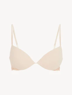 Soutien-gorge Push-up De Couleur Halo Et Ivory Nude Avec Tulle Brodé-Rembourré-MIDNIGHT BOTANICA