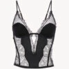 Bustier Avec Dentelle Leavers-Bodys & Bustiers-HONEYCOMB SHADOWS