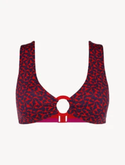 Bralette De Bain Rouge Et Bleu-Bikinis-SUMMER WINDS