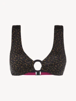 Bralette De Bain Vert Foncé Et Noir-Bikinis-SUMMER WINDS