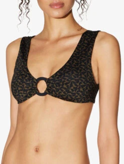 Bralette De Bain Vert Foncé Et Noir-Bikinis-SUMMER WINDS -Mode Lingerie Boutique CFIPLM0060460 VRW170 5 31509 89530.1652863815