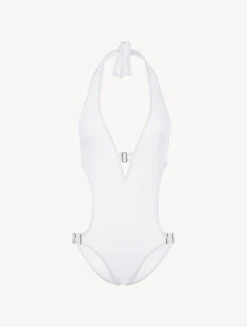 Maillot De Bain Une Pièce Blanc Avec Découpes-Maillots De Bain-WHEN SUMMER COMES