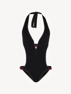 Maillot De Bain Une Pièce Noir Avec Découpes-Maillots De Bain-WHEN SUMMER COMES
