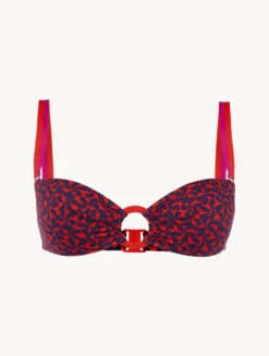 Soutien-gorge De Bain Bandeau Rouge Et Bleu-Bikinis-SUMMER WINDS
