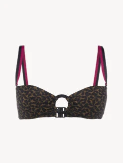 Soutien-gorge De Bain Bandeau Vert Foncé Et Noir-Bikinis-SUMMER WINDS