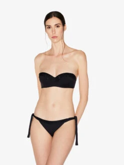 Soutien-gorge De Bain Bandeau Noir Avec Broderie Perlée-Bikinis-LUCI DI CAPRI -Mode Lingerie Boutique CFIPLM006854 NRB010 3 74272 32147.1690807710