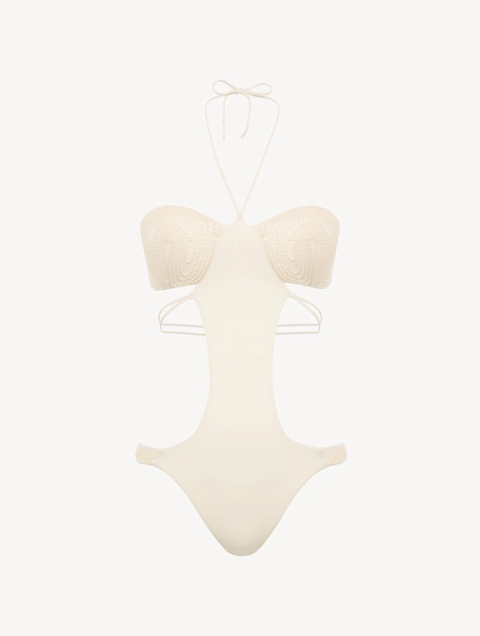 Trikini Champagne Avec Broderie Perlée-Bikinis-LUCI DI CAPRI 1 Trikini Champagne Avec Broderie Perlée-Bikinis-LUCI DI CAPRI