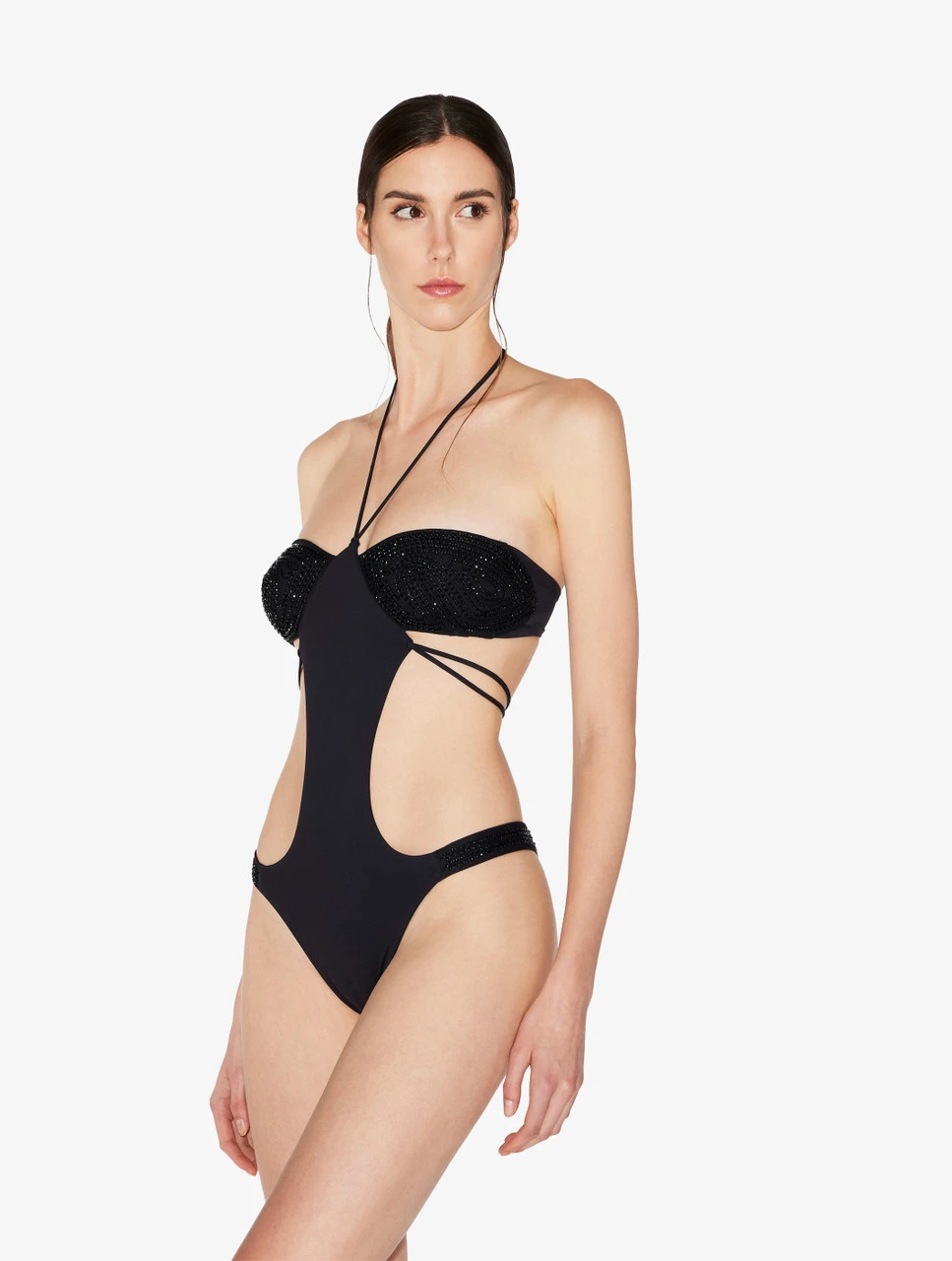 Trikini Noir Avec Broderie Perlée-Bikinis-LUCI DI CAPRI 4 Trikini Noir Avec Broderie Perlée-Bikinis-LUCI DI CAPRI – Image 4