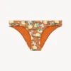 Bas De Maillot De Bain Imprimé Orange Avec Plissé-Bikinis-AMALFI TWIST