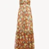 Robe Maxi Imprimée Orange-Vêtements De Plage-AMALFI TWIST