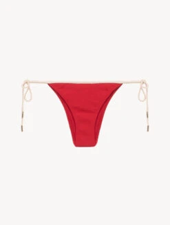 Mode Lingerie Boutique 43 Bas De Maillot De Bain Rouge Avec Motif Monogrammé-Bikinis-SIGNATURE