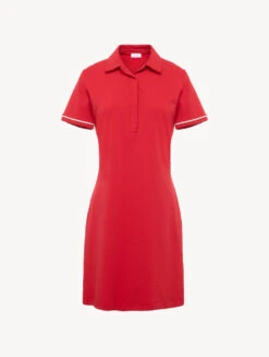 Robe Polo Rouge Avec Motif Monogrammé-Vêtements De Plage-SIGNATURE