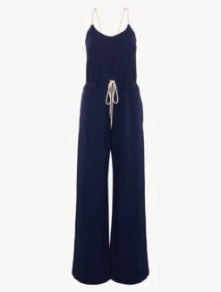 Combinaison Bleu Marine Avec Motif Monogrammé-Vêtements De Plage-SIGNATURE