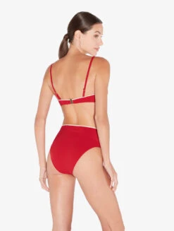 Soutien-gorge De Bain Bandeau Rouge Avec Motif Monogrammé-Bikinis-SIGNATURE -Mode Lingerie Boutique CFIPLM007462 RSW180 2 89680 57020.1690809691